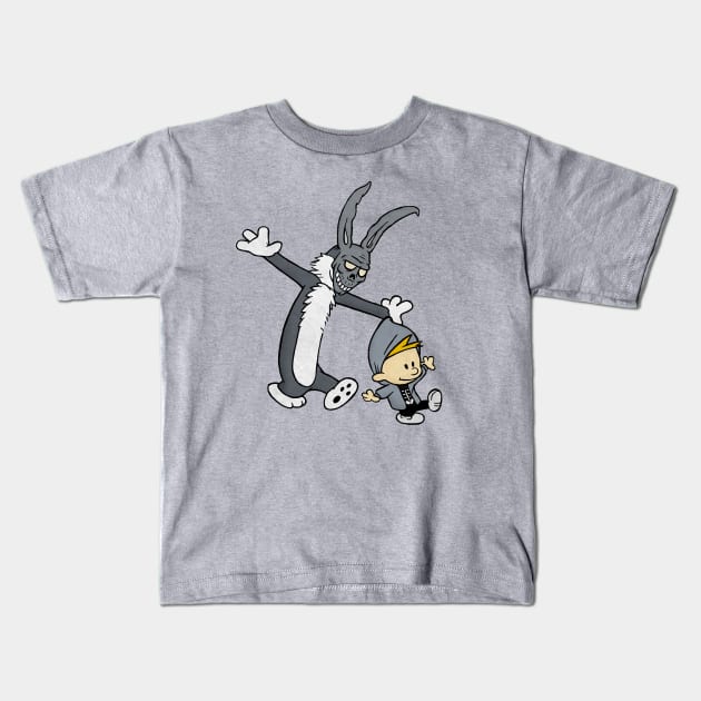 Donnie Darko / Calvin Hobbes Kids T-Shirt by Woah_Jonny